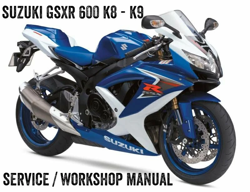 Suzuki GSXR GSX R 600 K8 K9 Workshop Repair Service Manual CD PDF 2008 2009