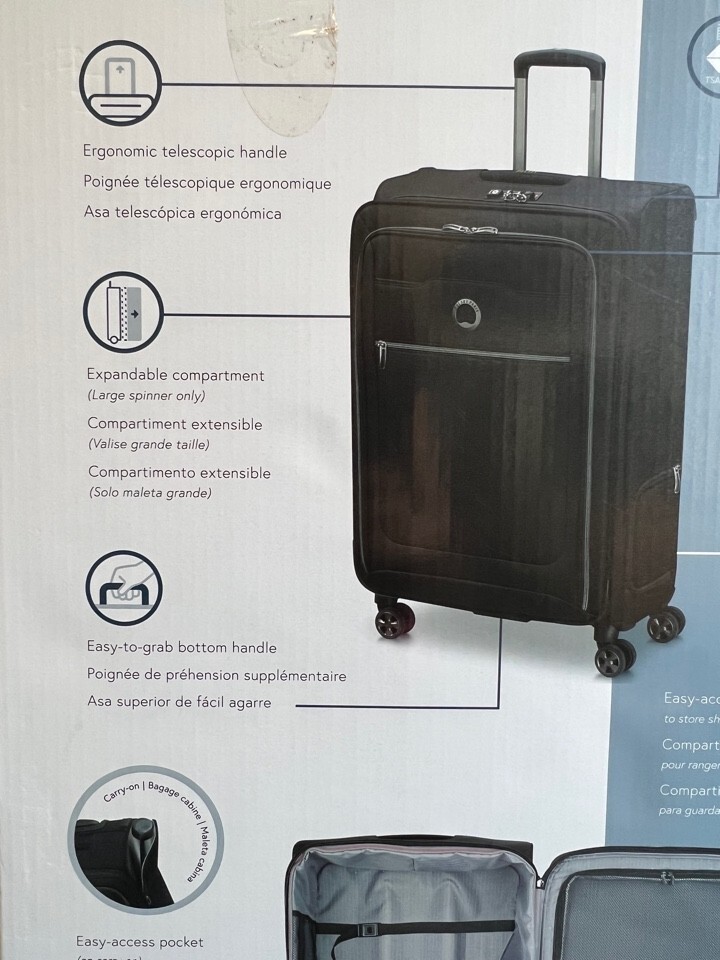 Delsey Paris 2Piece Softside Spinner Luggage Set Black 98376064498