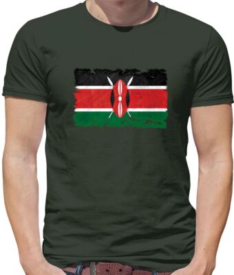 Kenia Flagge - Herren T-Shirt - Nairobi Flaggen Welt Kenianische Republik Afrika