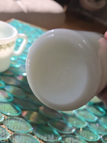 Set (4) Pyrex Spring Blossom Green Crazy Daisy Coffee Cup Mugs D-Handle - Picture 11 of 14