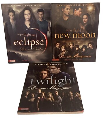 Twilight Bis s zum Morgengrauen Mittagsstunde Abendrot Trilogie Buch zum Film A4