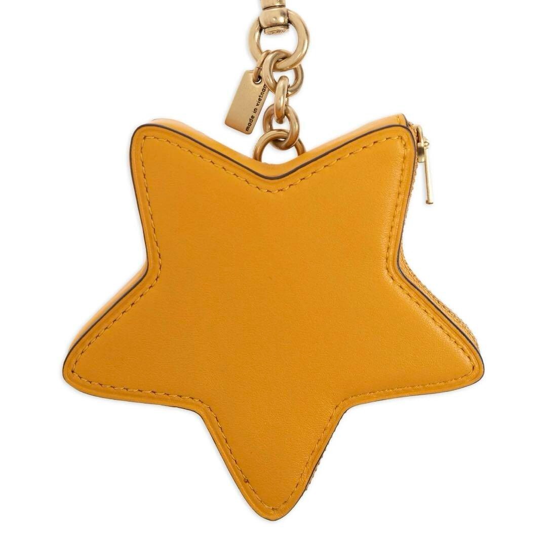 Coach Star Coin Purse Charm Yellow Star Design Rare Use