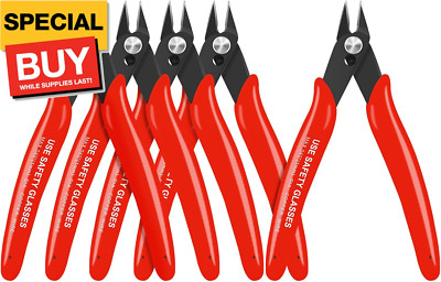 5pcs Wire Cutters, Micro Flush Cutters with Spring, Wire Cutting Pliers, Wire Sn
