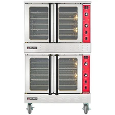 WILPREP 38" Commercial Natural Gas Convection Oven Double Deck Full-Sz 108000BTU
