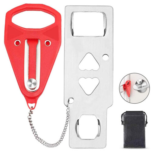 Portable Door Lock Security Device for Travel, Home, Hotel, Living Motel, Dorm - Afbeelding 1 van 7