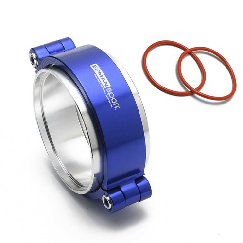 HD Exhaust V-band Clamp w Flange Assembly Anodized Clamp For 3" Turbo Dump Pipe - Picture 6 of 10