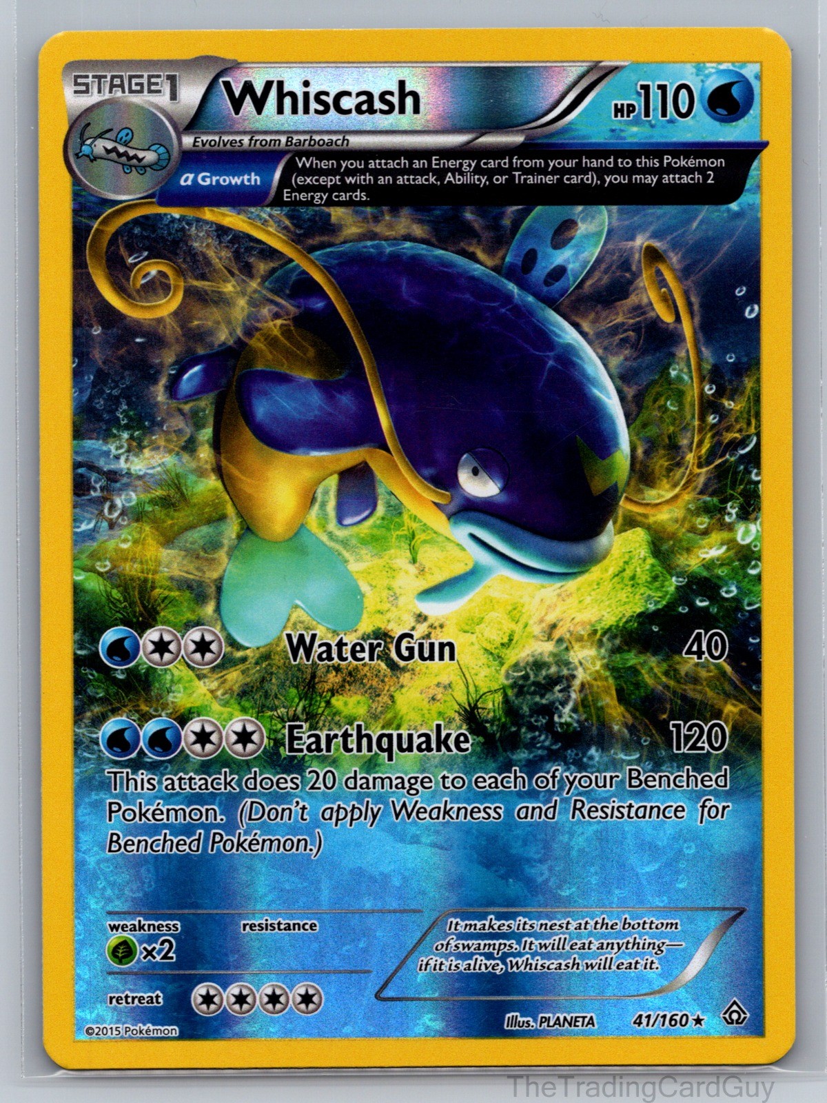 Whiscash (Alpha) Rare XY - Primal Clash Reverse Holo 41/160 LP