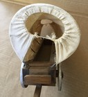 Vintage Handmade 15" Wood + Canvas Conestoga Western Settler Pioneer Wagon Model — photo 8