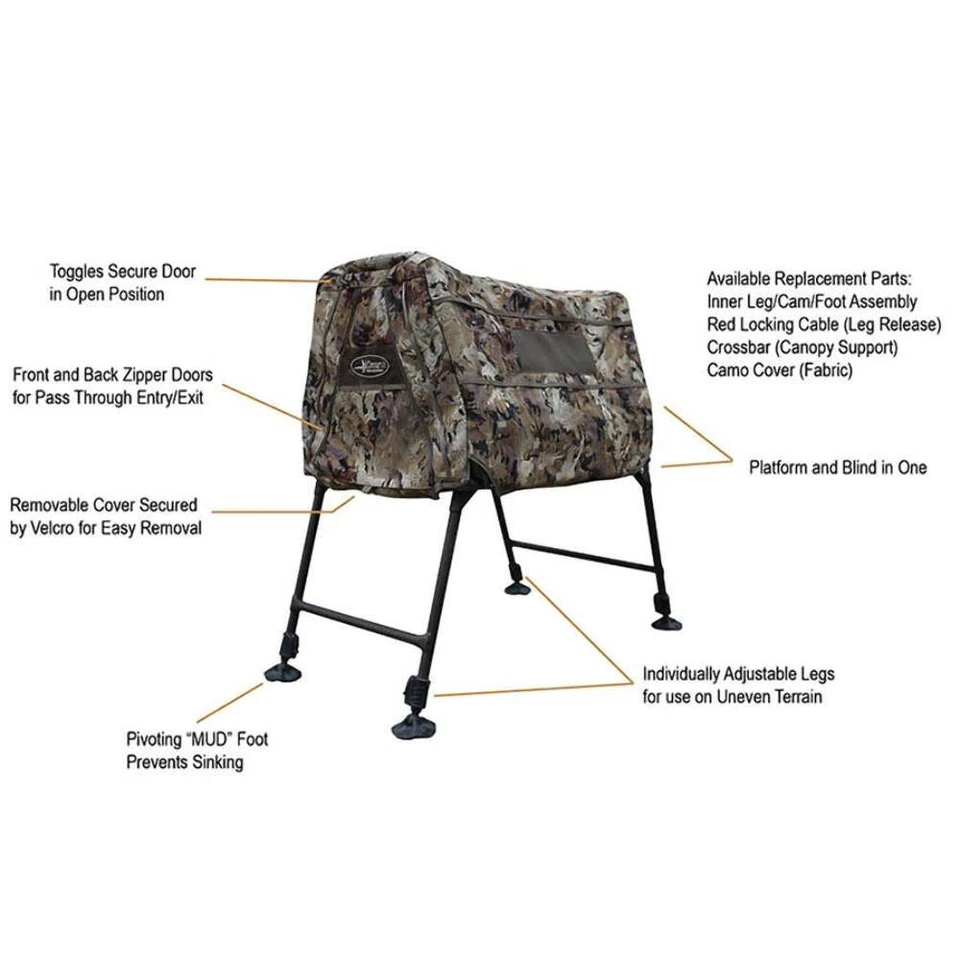 MOmarsh Invisi Lab Dog Blind Optifade Marsh Durable Outdoor Hunting Gear - Image 3 of 4