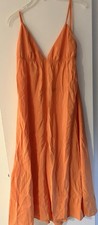 Zara Orange Summer Dress Backless Size L