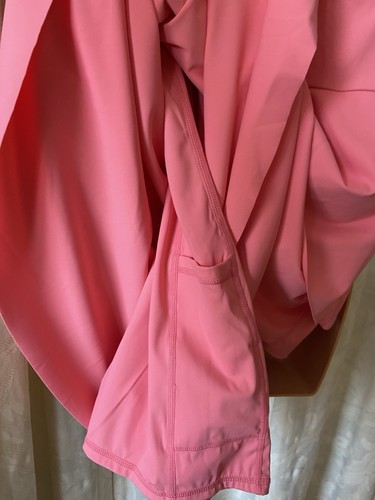Halara Air Tiered 2-in-1 Ruffle Backless Pocket Sports Dress Shell Pink SZ L NEW - 第 9/14 張圖片