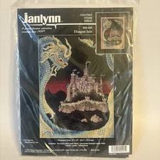 Vtg Janlynn Dragon Isle Counted Cross Stitch Kit #02-445 Castle Fantasy NEW