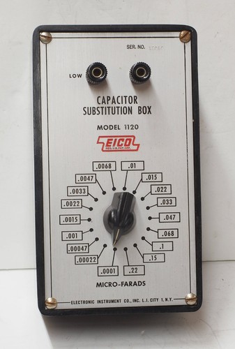 EICO 1120 Decade Capacitor Substitution Box .0001-.22 uf