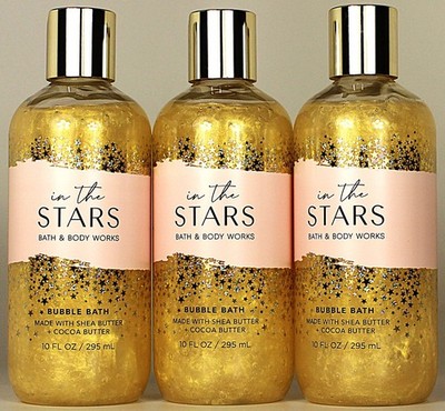 QTY 3 - Bath & Body Works IN THE STARS Bubble Bath Shea Cocoa Butter 10oz