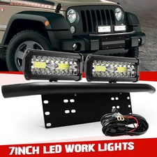 23 Bull Bar Bumper License Plate Mount Bracket 2x 7inch Led Work Lights Kits 23 Bull Bar Bumper License Plate Mount Bracket 2x 7inch Led Work Lights Kits
