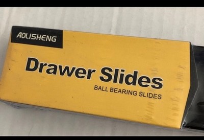 AOLISHENG 1 Pair Full Extension Drawer Slides Rails 16 Inch, Steel, High Load