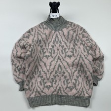 Vintage 90’s Icelandic Nordic Chunky Wool Hand Knit Jumper Women's 80s Fair Isle