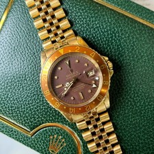 Rolex GMT Master 40 Brown Nipple 18k Yellow Gold Jubilee Root Beer Vintage Watch