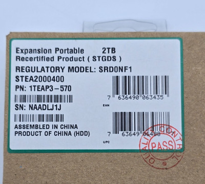 2TB externe Festplatte Seagate Expansion Portable USB 3.0 2,5 Zoll STEA2000400