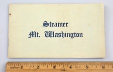 Vintage Steamer Mt. Washington Timetable Photo Pamphlet Lake Winnipesaukee 1920s