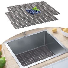 2 Pack Adjustable Kitchen Sink Mat Fast Draining Sink Protectors Mat
