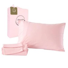 Sheets, 100 Viscose Made from Bamboo Sheet Set, Cooling, Head King Light Pink