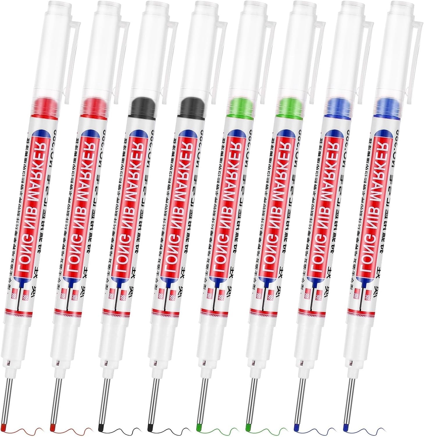 8 Pcs Dry Erase Waterproof Marker Set - Ultra Fine Point for Professional Use