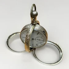 RARE! 1889 Gold Filled 16s MUCKLE Case by Muhr 11j Elgin PocketWatch RUNS! *READ