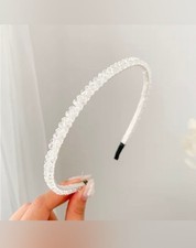 Elegant White Crystal Embellished Headband - BNIB