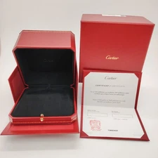 Genuine Cartier Red Jewelry Storage Box+ Certificate of Authentic Blank Stamped