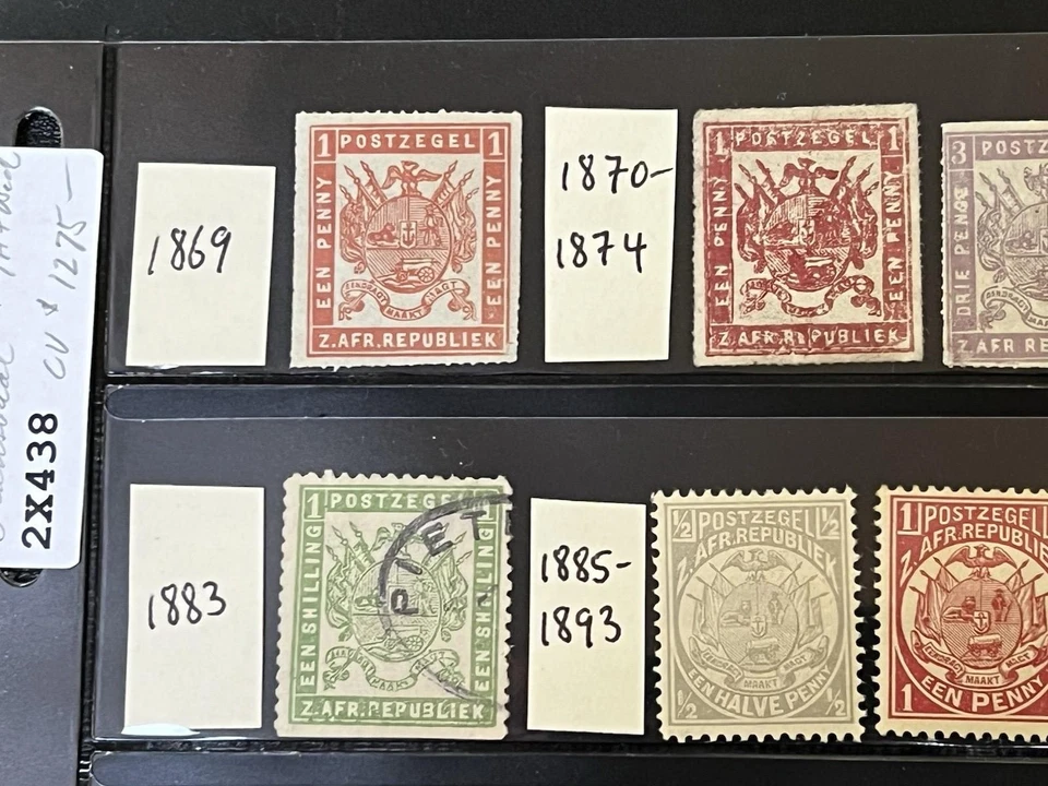 Transvaal 1869-1896 Fabulosa Colección Como Nueva H y Usado en Stock Hoja 2X438 Foto 2 de 4