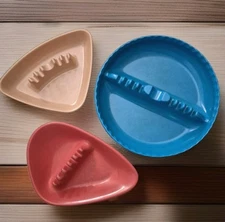 3 VTG Ashtrays Mid Century Modern Colorful Melamine GESLine Anholf Willept Home