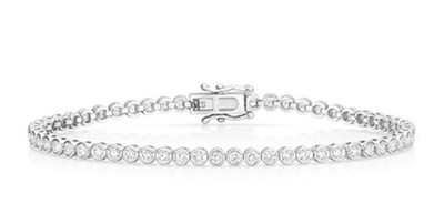 Sterlingsilber Kunstdiamanten Grown Diamant Rub Über Armband Fg Vs