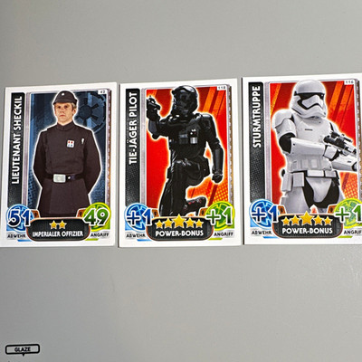 Star Wars Top Trumps 3 Trading Cards Deutsch Power-Bonus Nr. 42/118/116
