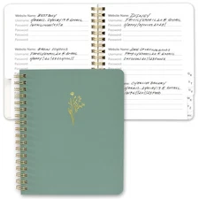 Beautiful Password Book with Alphabetical Tabs - Perfect Pocket Size Password...