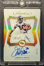 TERRELL DAVIS Auto 2018 Flawless Signatures Gold Holo Foil SSP/10