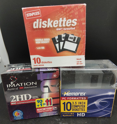 Imation/Staples/Memorex- Floppy Diskettes 10-Pack