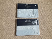 BNWT Pair Of Dorma Jacquard ' Raphaella Oxford Pillowcases  Blue