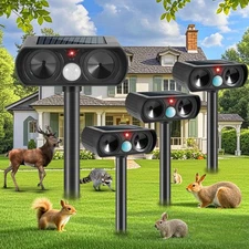 2025 Ultrasonic Animal Repellent Cat Repellent Outdoor Solar Animal Repeller ...