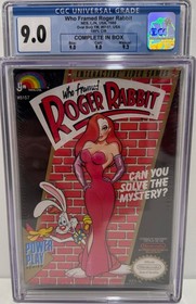 Who Framed Roger Rabbit NES Oval SoQ Complete In Box 100% CIB CGC 9.0