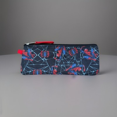 Marvel Spider-Man Boys Zip Wallet Black Red Blue Polyester Canvas Print