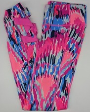 Lilly Pulitzer XS Luxletic Caille Weekender Leggings Free Spirit Pink Colorful