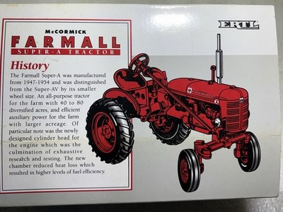 Ertl 1947 McCormick Farmall Super A Tractor, Diecast 1/16 | eBay