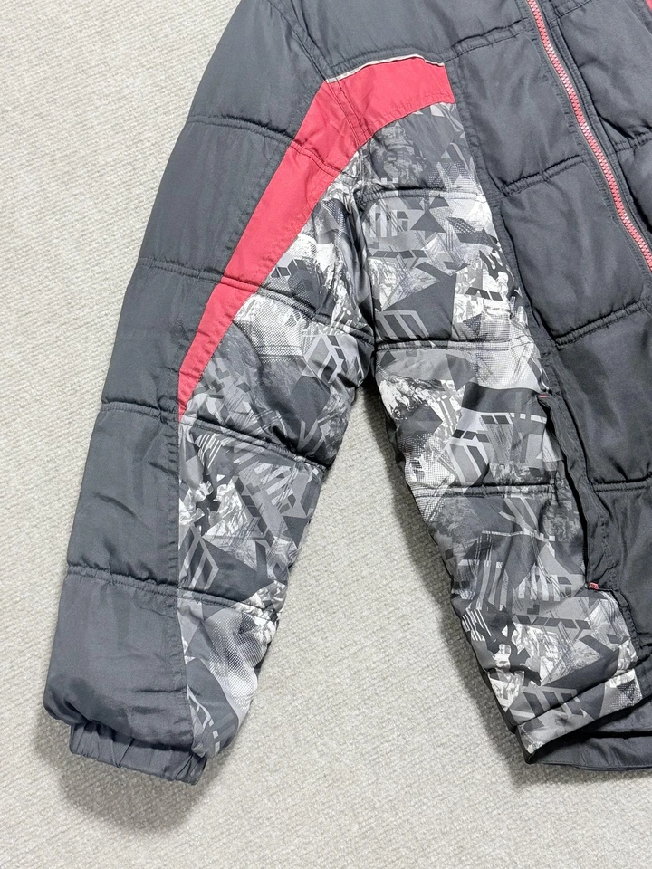 Chaqueta Pacific Trail Niños XL 18/20 Negra Roja Con Capucha Puffer Forrada de Vellón Invierno Foto 4 de 4