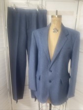 Vintage 2 Piece Levi  s Menswear Action Suit Blue Jacket Sport Coat Pants 40L