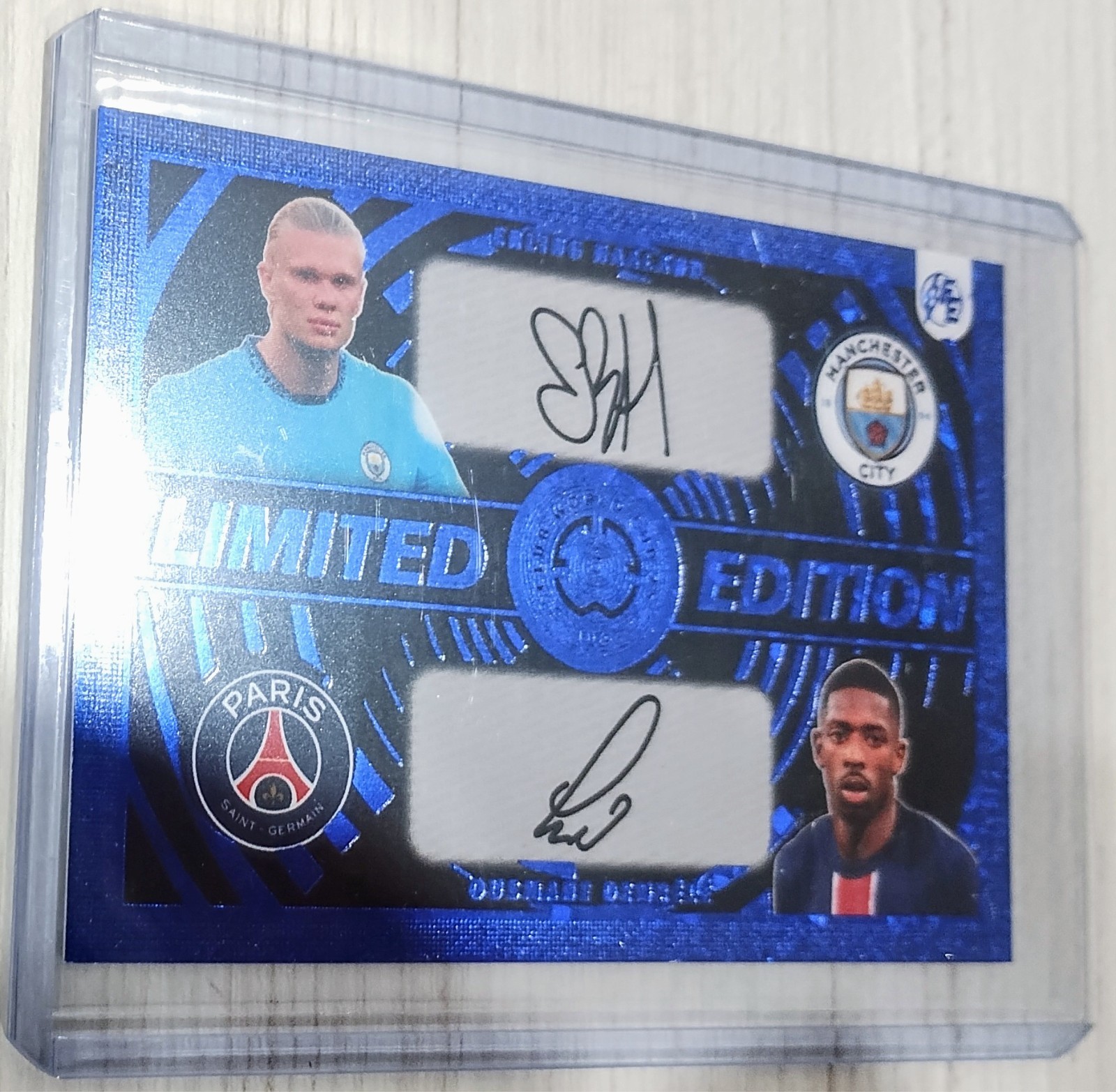 2025 FIFA CLUB WORLD CUP FE Card #P04 HAALAND - DEMBELE Printed Auto Blue 🔷 view 3