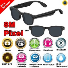 6K AI Smart Glasses 8MP Camera Bluetooth Call Voice HD Video Recording