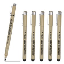 Fineliner Pens, 6 Pcs 3 3mm Fineliner Marker Black Waterproof Ink Pens