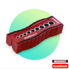 Milescraft DrillBlock+ Guide for Drilling Straight Holes All the Time - 1385