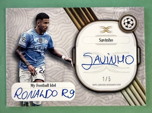 2024/25 topps definitive Superstar Idols Inscription Card Savinho /5 “Ronaldo”